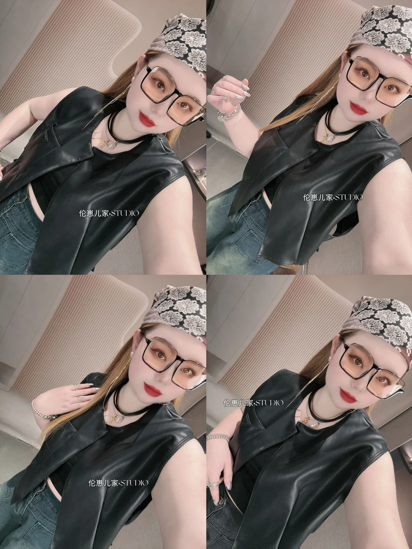 伦崽儿家-百搭PU皮马甲