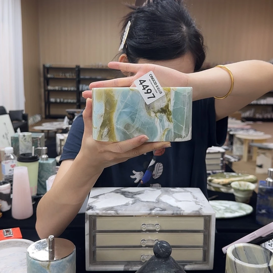 石材4497 马尔代夫蓝牙刷架