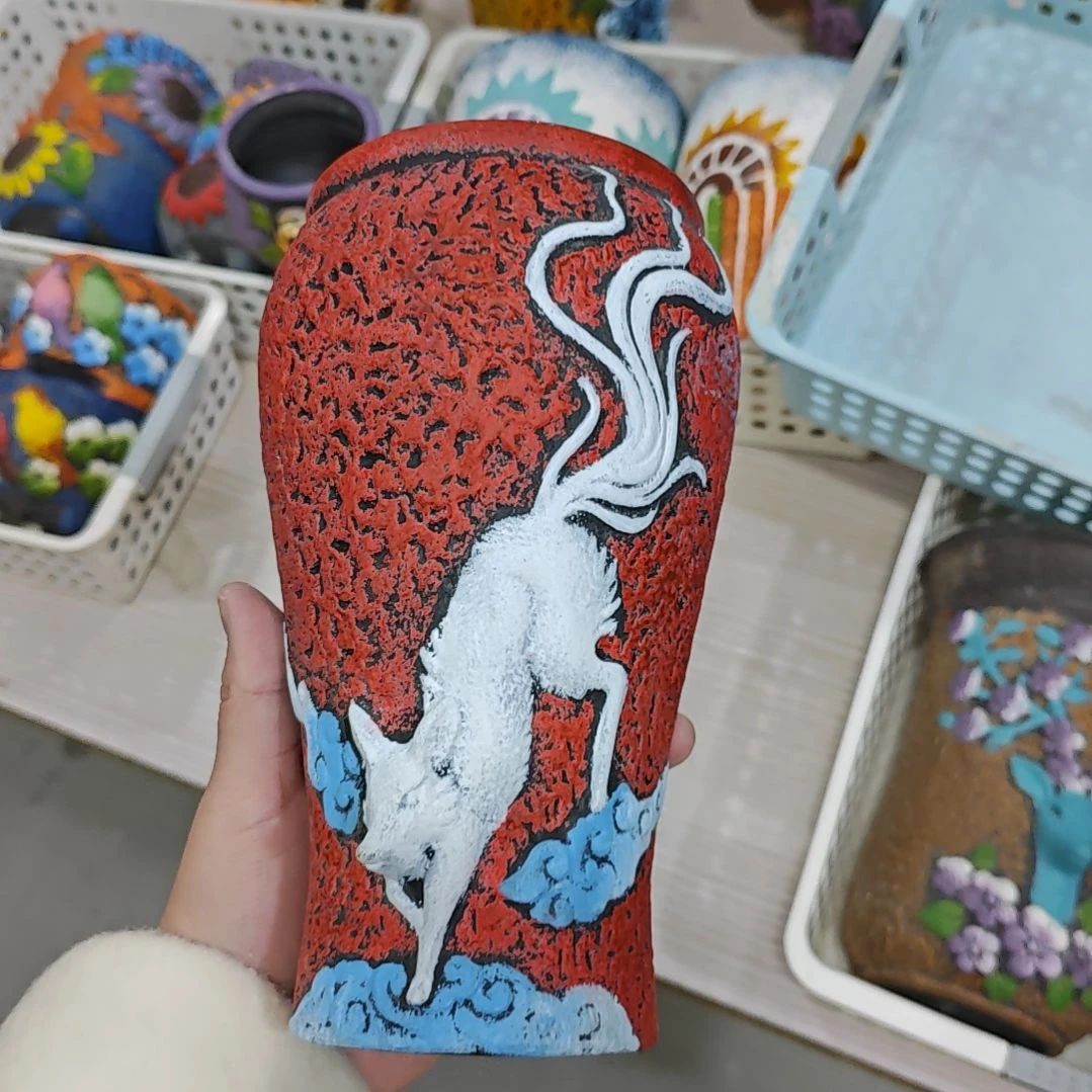 红陶吸水透气的白陶花盆凑满12发货