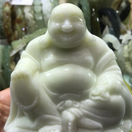 岫玉未镶嵌岫玉翠玉蛇纹石方解石玉摆件