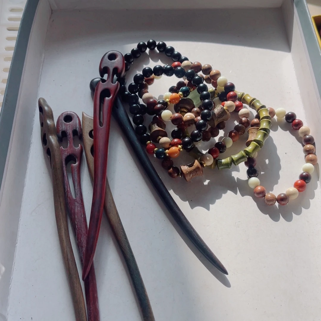 大***）香榧木瑕疵手把12个