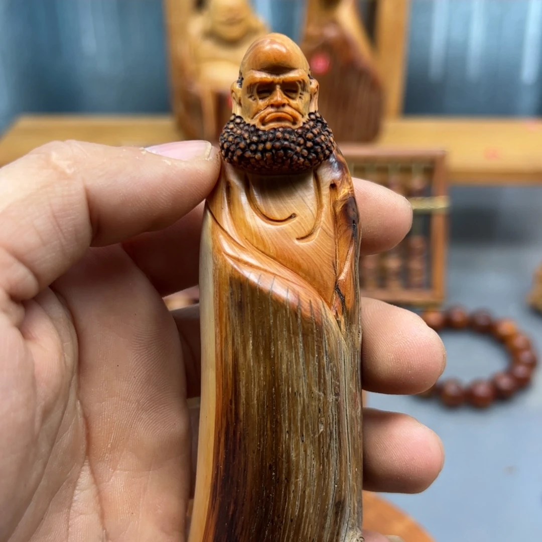 清***语木崖柏木摆件手把件