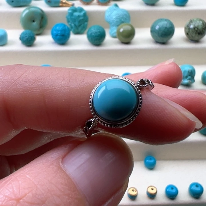 J***e银S925镶嵌绿松石珠宝奇石