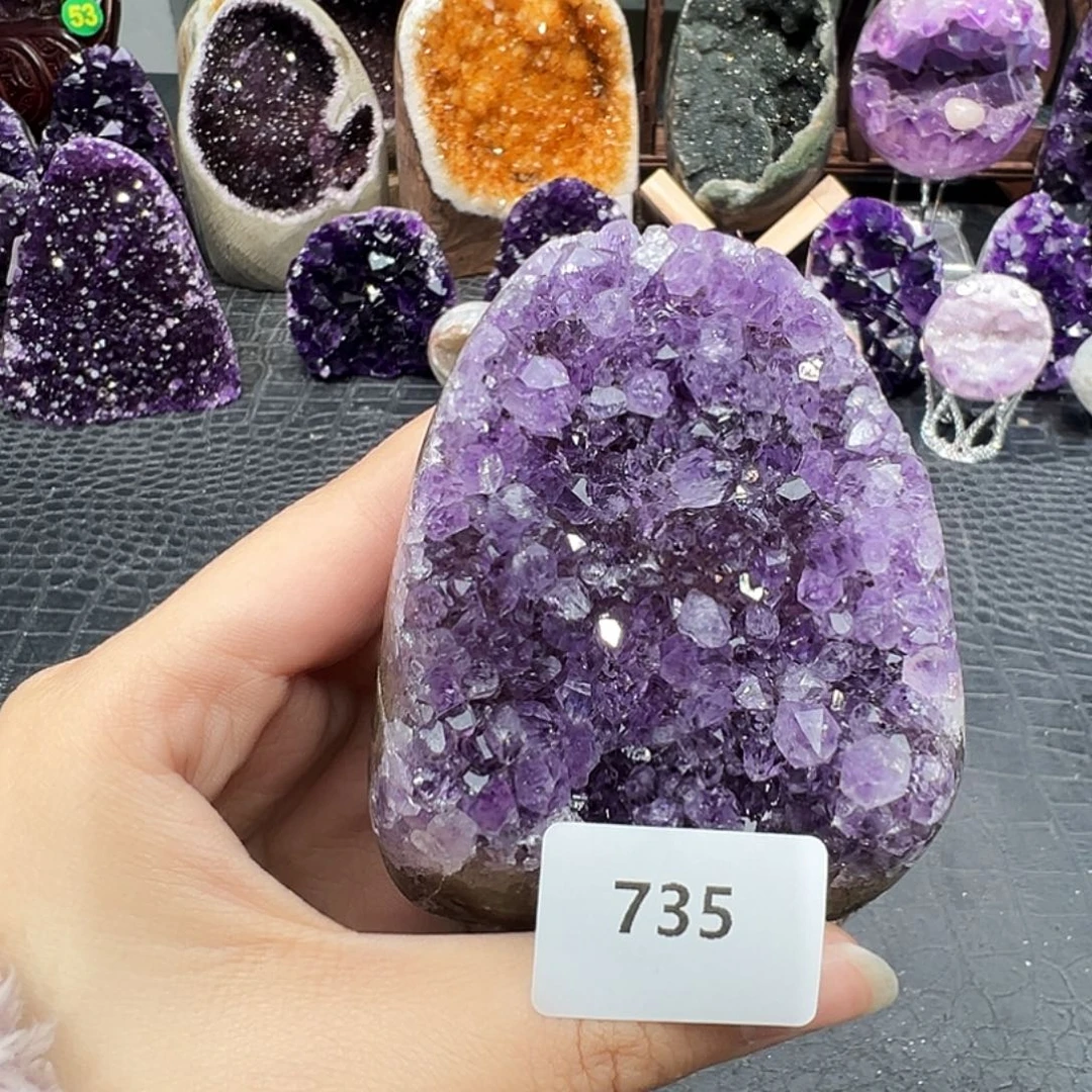 紫晶未镶嵌珠宝半成品