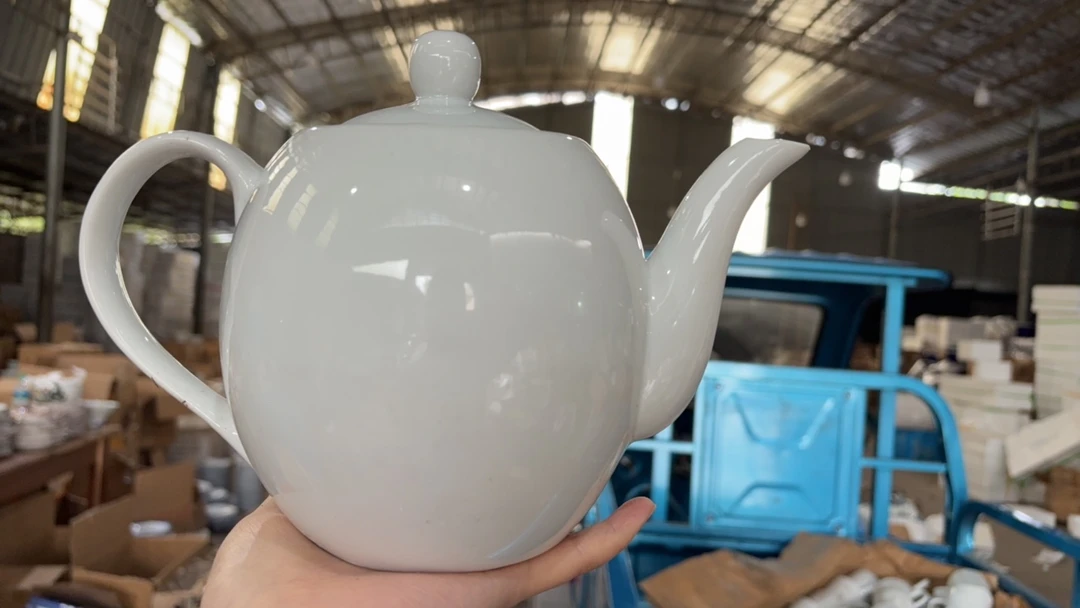 景德镇陶瓷老白胎大号球壶