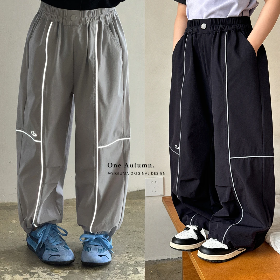 现货「壹秋.ONE AUTUMN」【潮流风向标】女童夏季反光条冲锋裤GX851