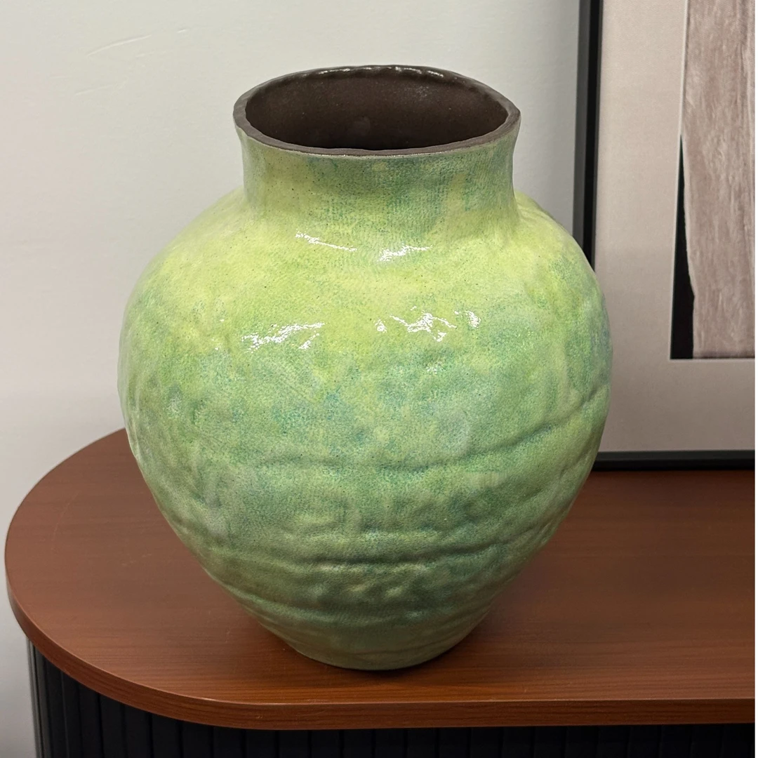 景德镇陶瓷花朵网红客厅摆件简约桌面高端陶瓷花新中式水培花瓶