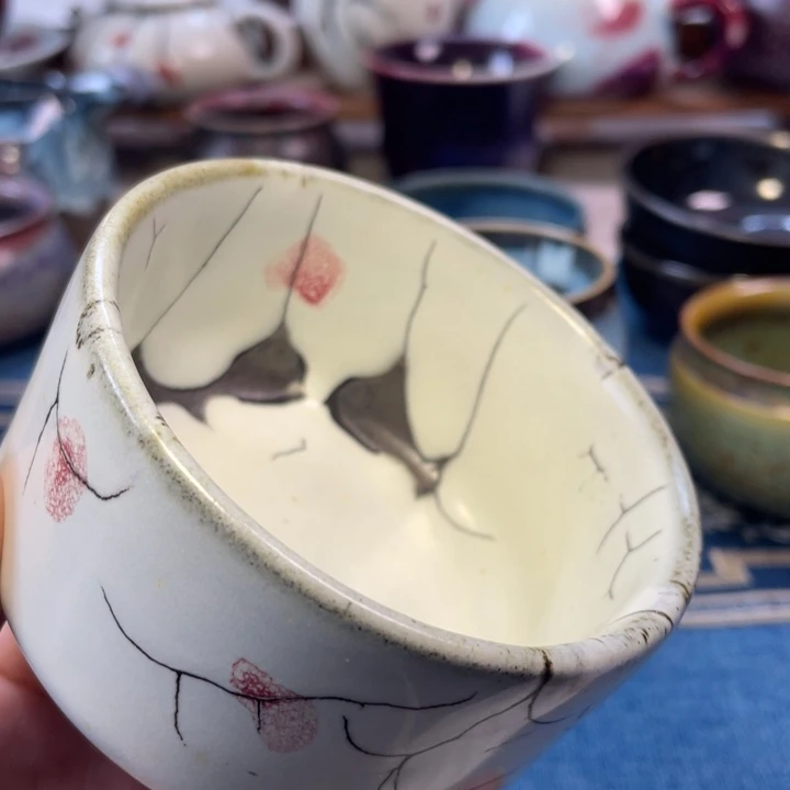 摆件踏雪寻梅普洱杯