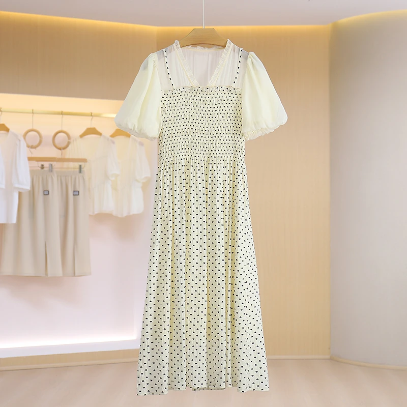 L3693-伍莎服饰云仓百搭时尚新款夏季连衣裙#RYD46L010