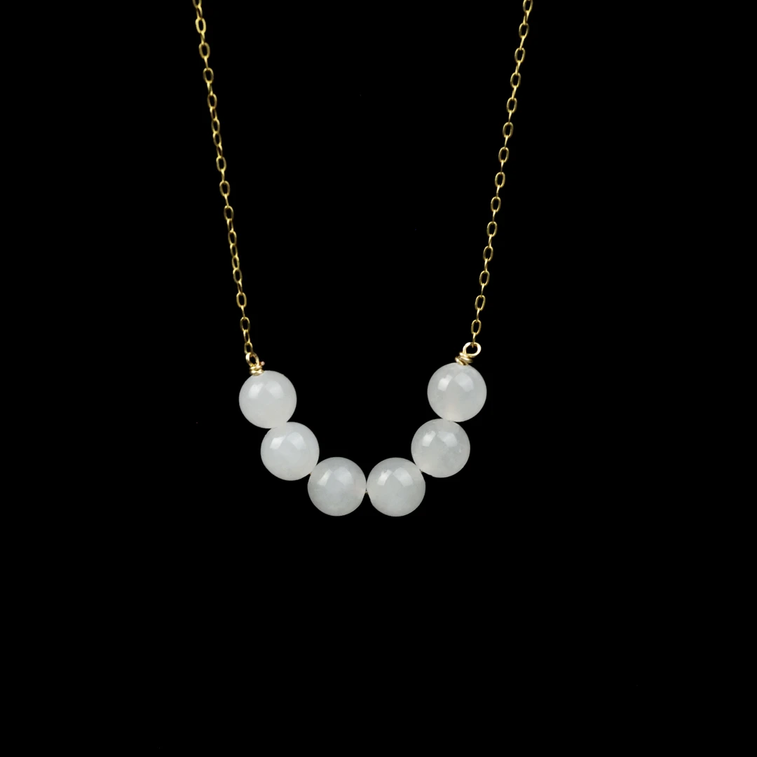 【玉福珠宝】S925银和田玉白玉青海大白料项链-X2525-华