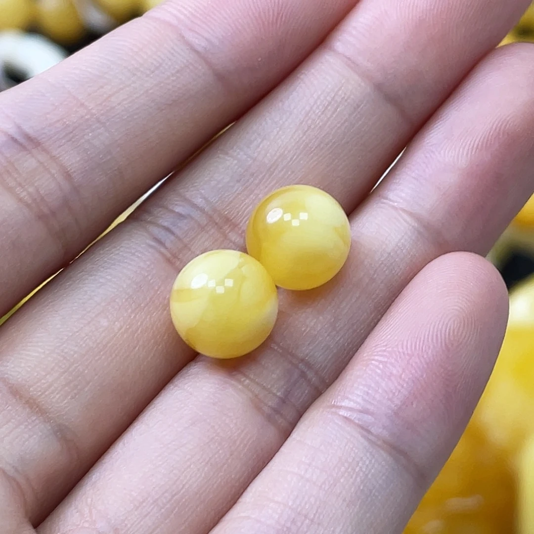 蜜蜡未镶嵌珠宝奇石她****、9.7mm瑕疵福利