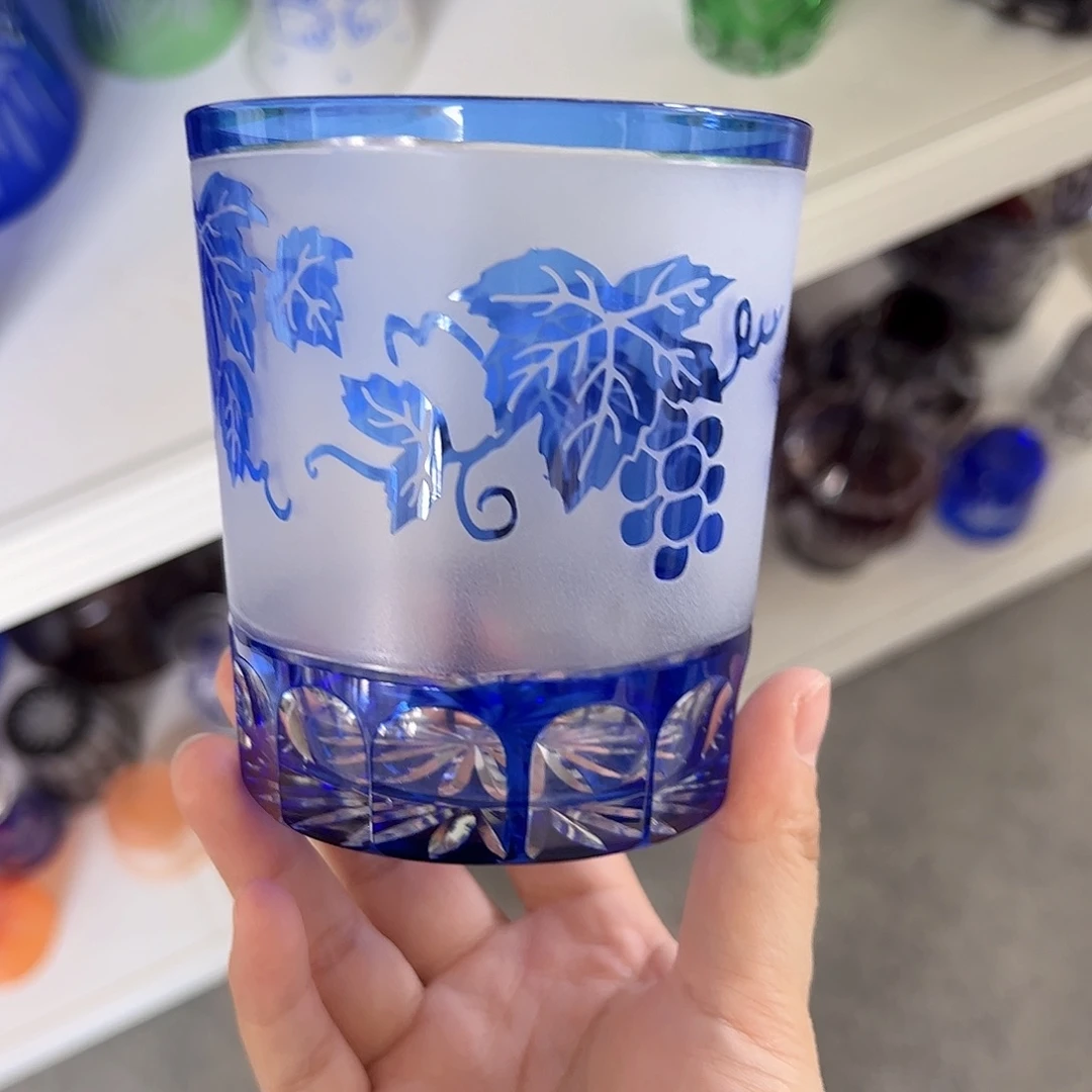水晶玻璃高脚款微瑕一个