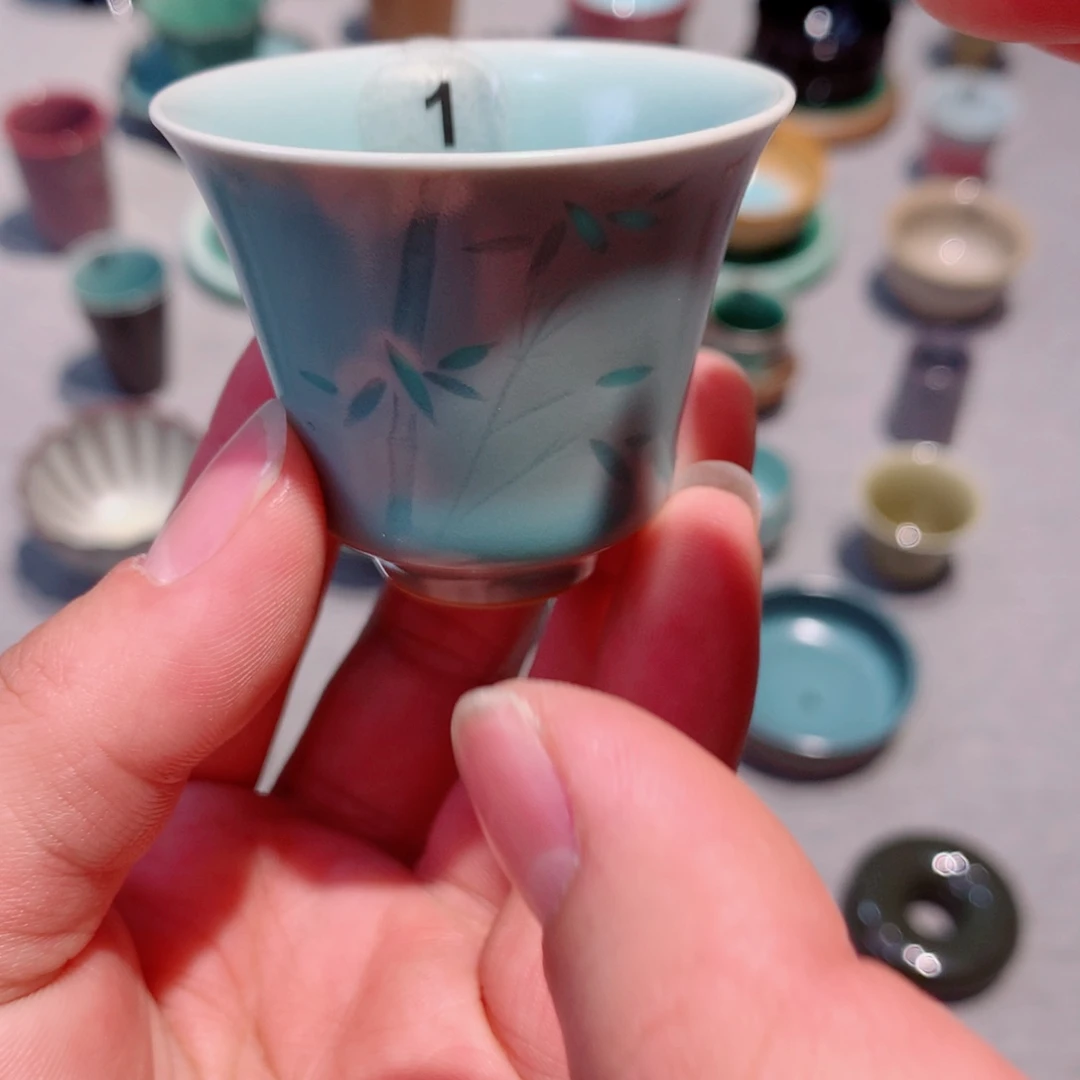 知***了龙泉青瓷茶具杯子