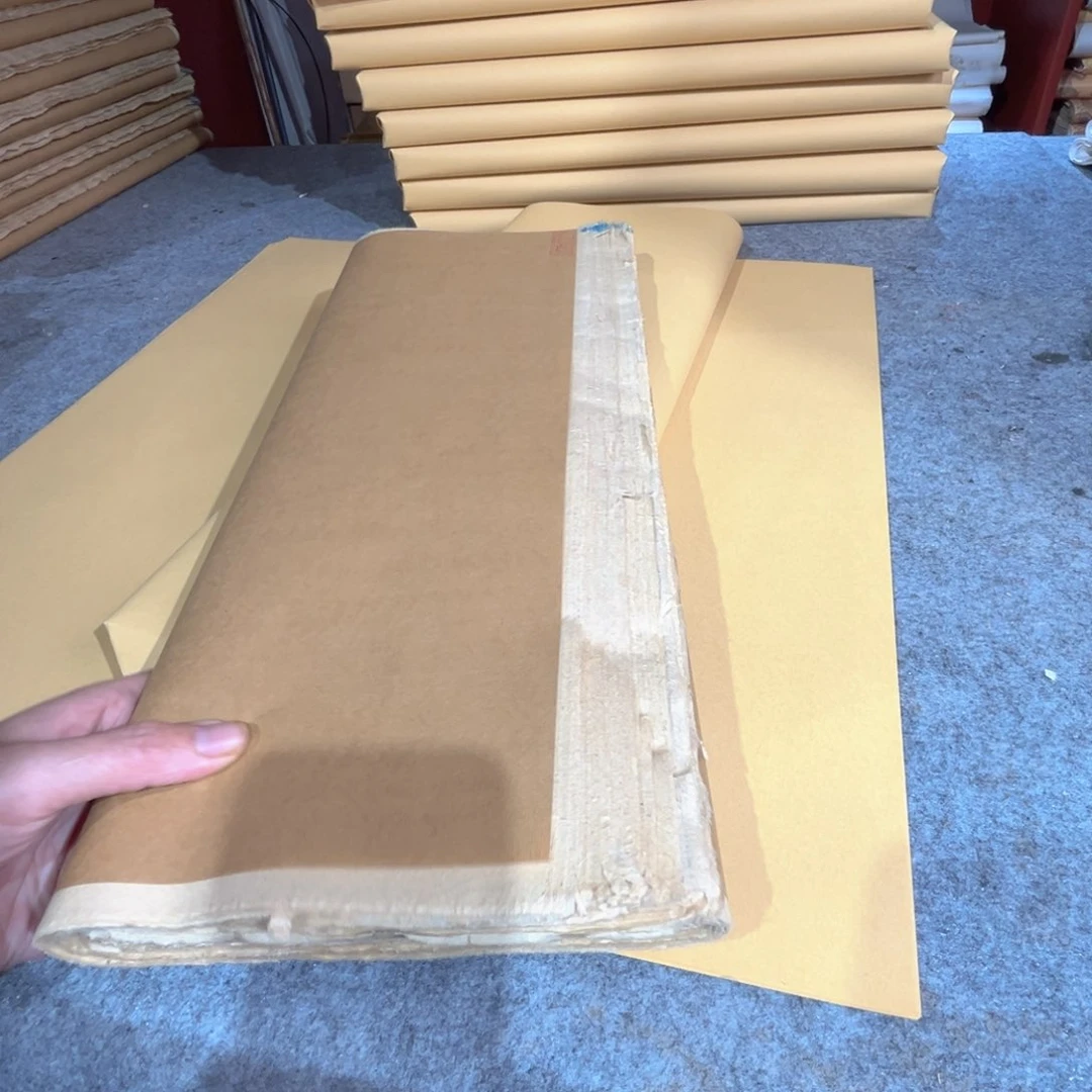 手工簧锅量毛边竹纸70张