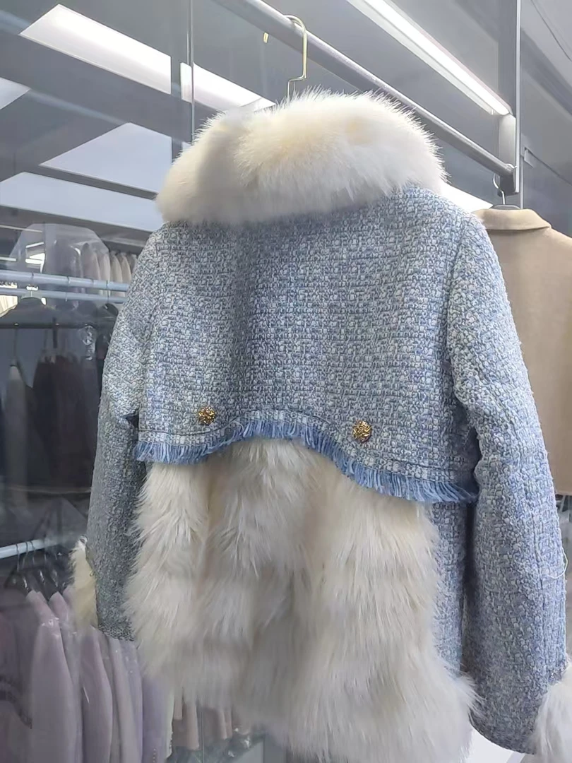 【漫家】新款轻奢毛领风羽绒服时尚女士外套079