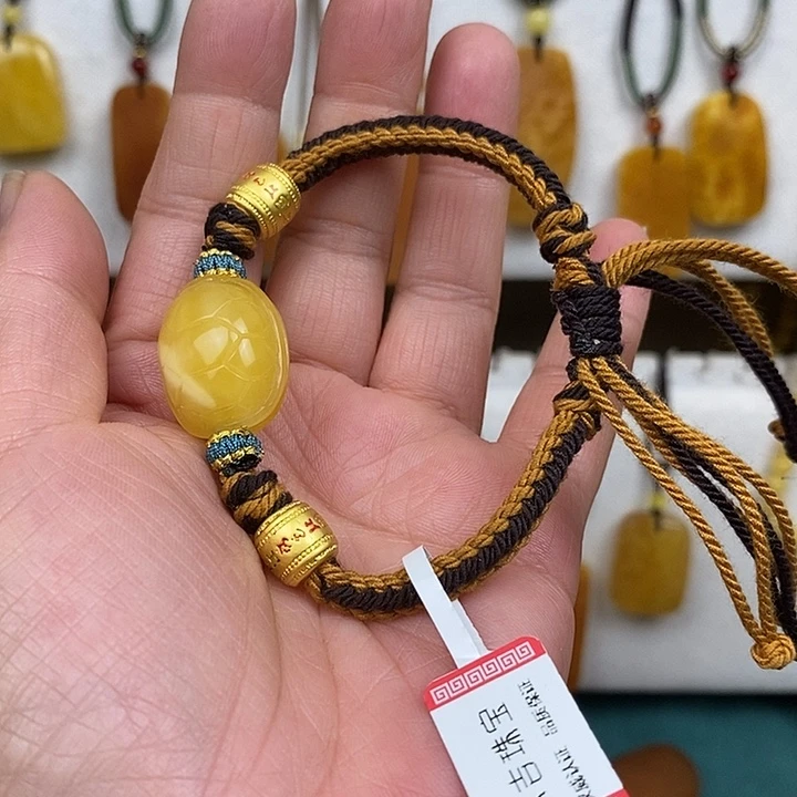 蜜蜡未镶嵌珠宝奇石手牌