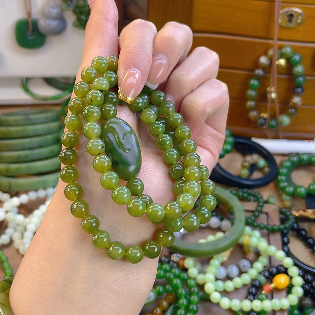 和田玉未镶嵌手链