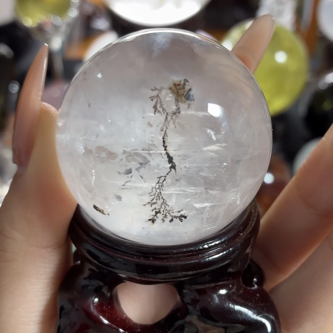 水晶珠宝半成品未镶嵌树晶4.71cm