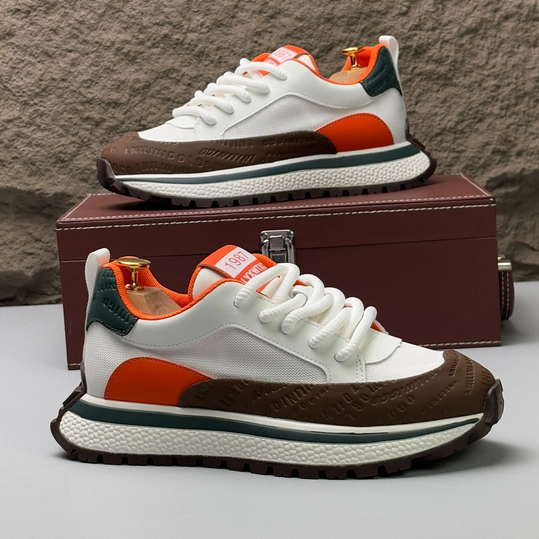 潮牌原创休闲鞋透气老爹鞋新款百搭板鞋运动鞋男跑鞋高级感阿甘鞋