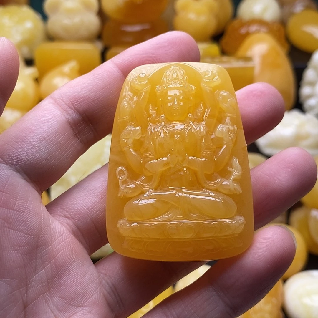 琥珀颈饰未镶嵌琥珀蜜蜡吊坠
