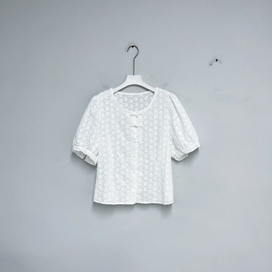 206女装衬衫白色时尚休闲百搭夏季衬衣