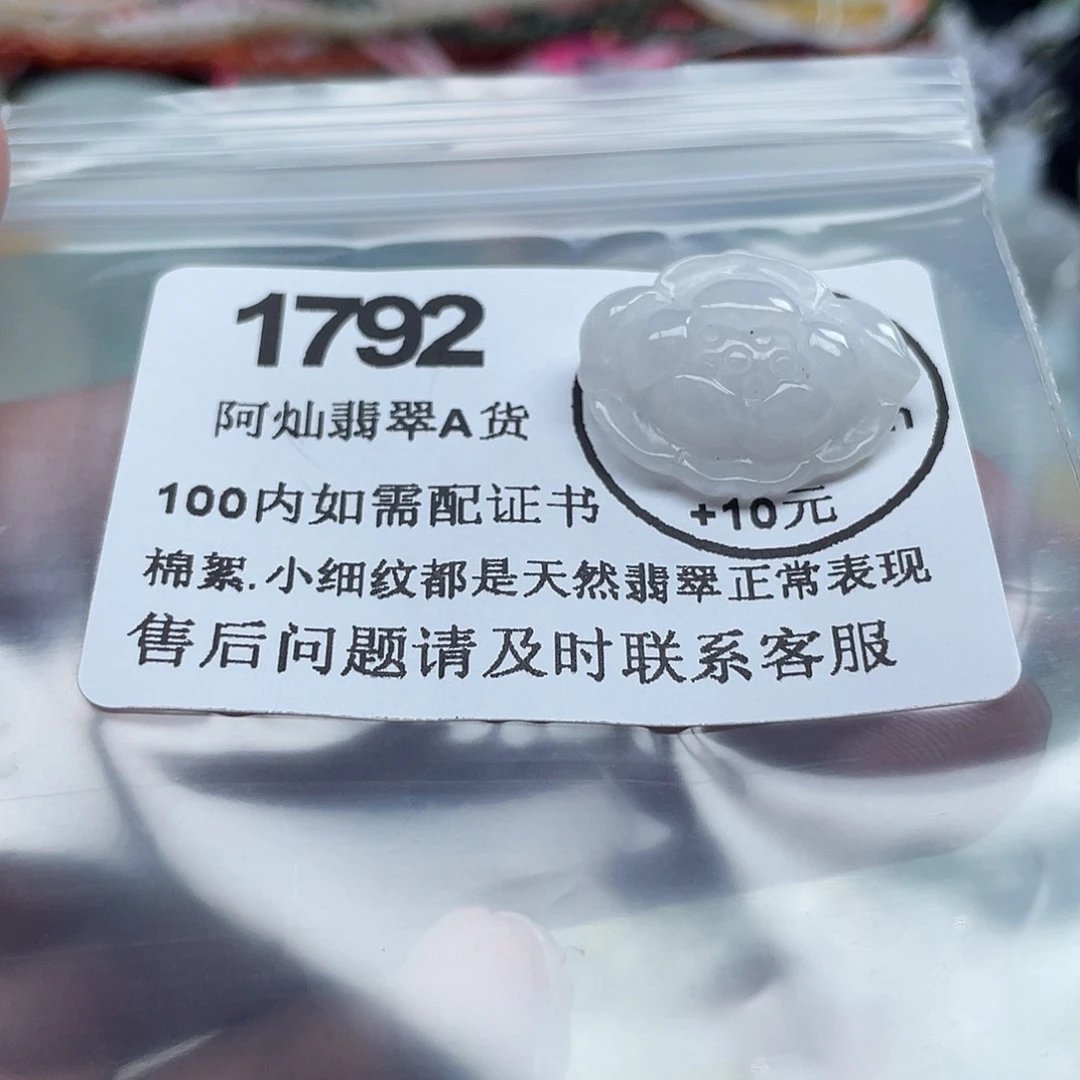 翡翠未镶嵌吊坠(赠链)