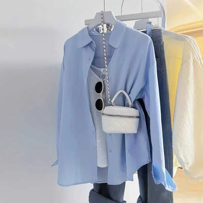 2025百搭棉衬衫韩版休闲时尚外搭新款春上新女装长袖衬衣外套女