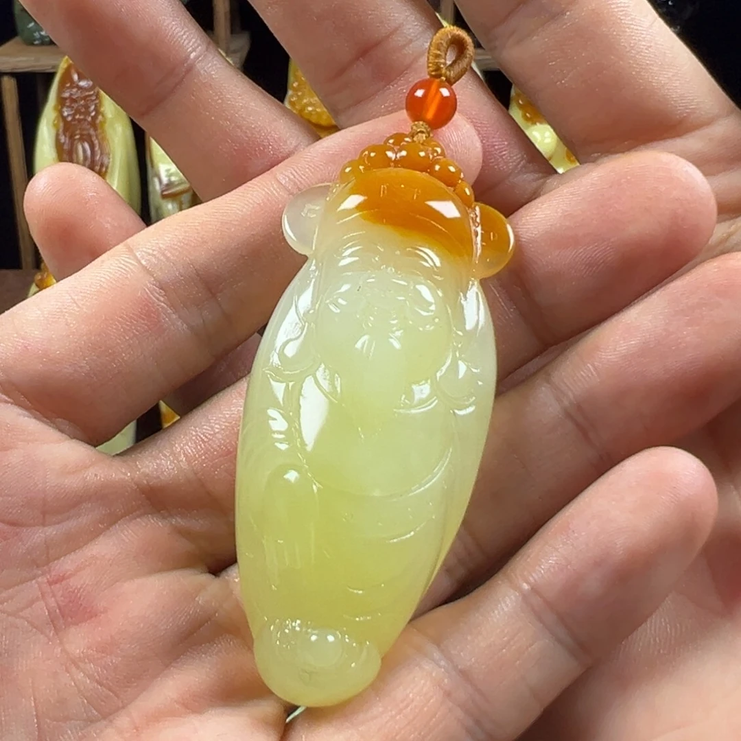 未镶嵌岫玉手把件天然岫玉
