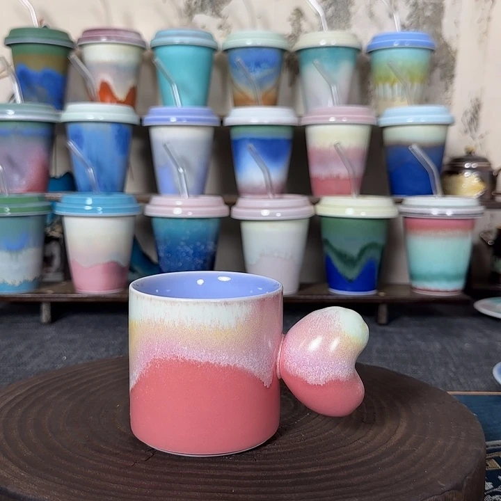 高温窑变颜色釉咖啡杯