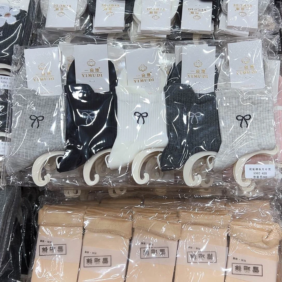 棉女士蝴蝶结一包10双纯棉