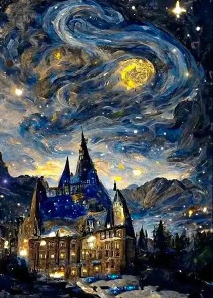 （一共回2000）星空城堡钻石画