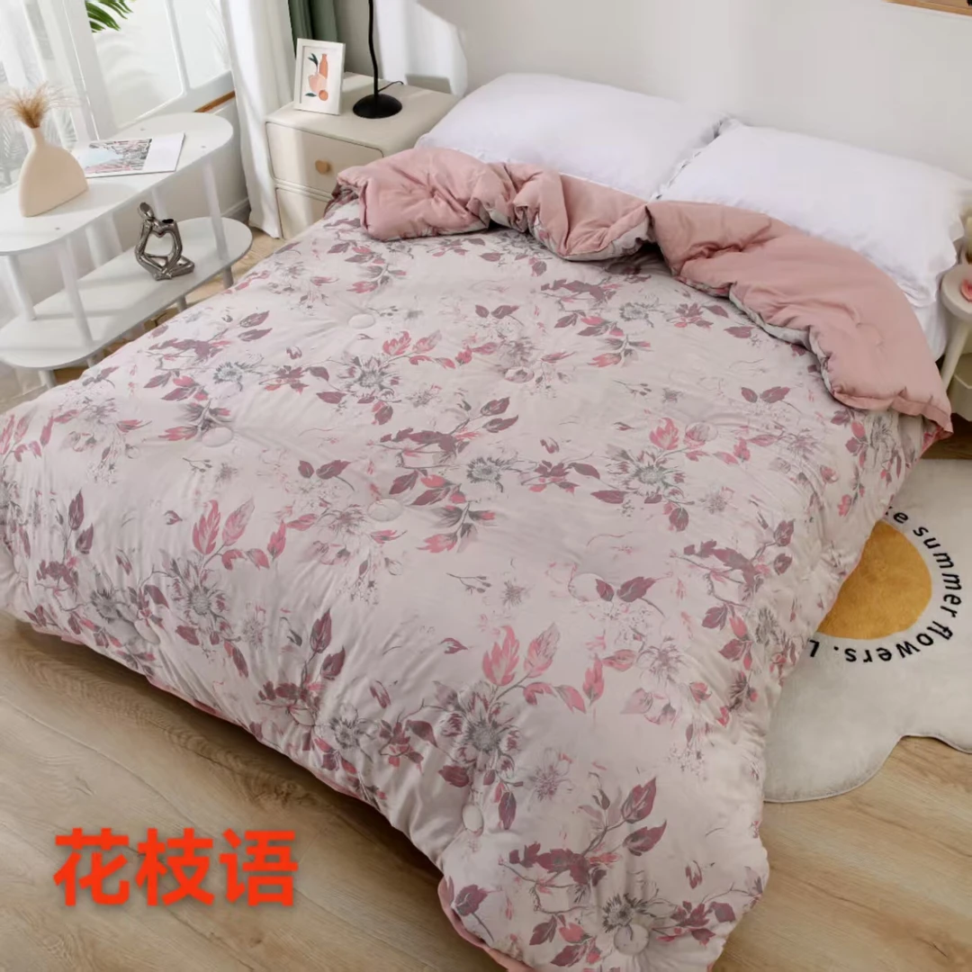 8斤 花枝语--200*230双层纱纯棉石墨烯纱布被子