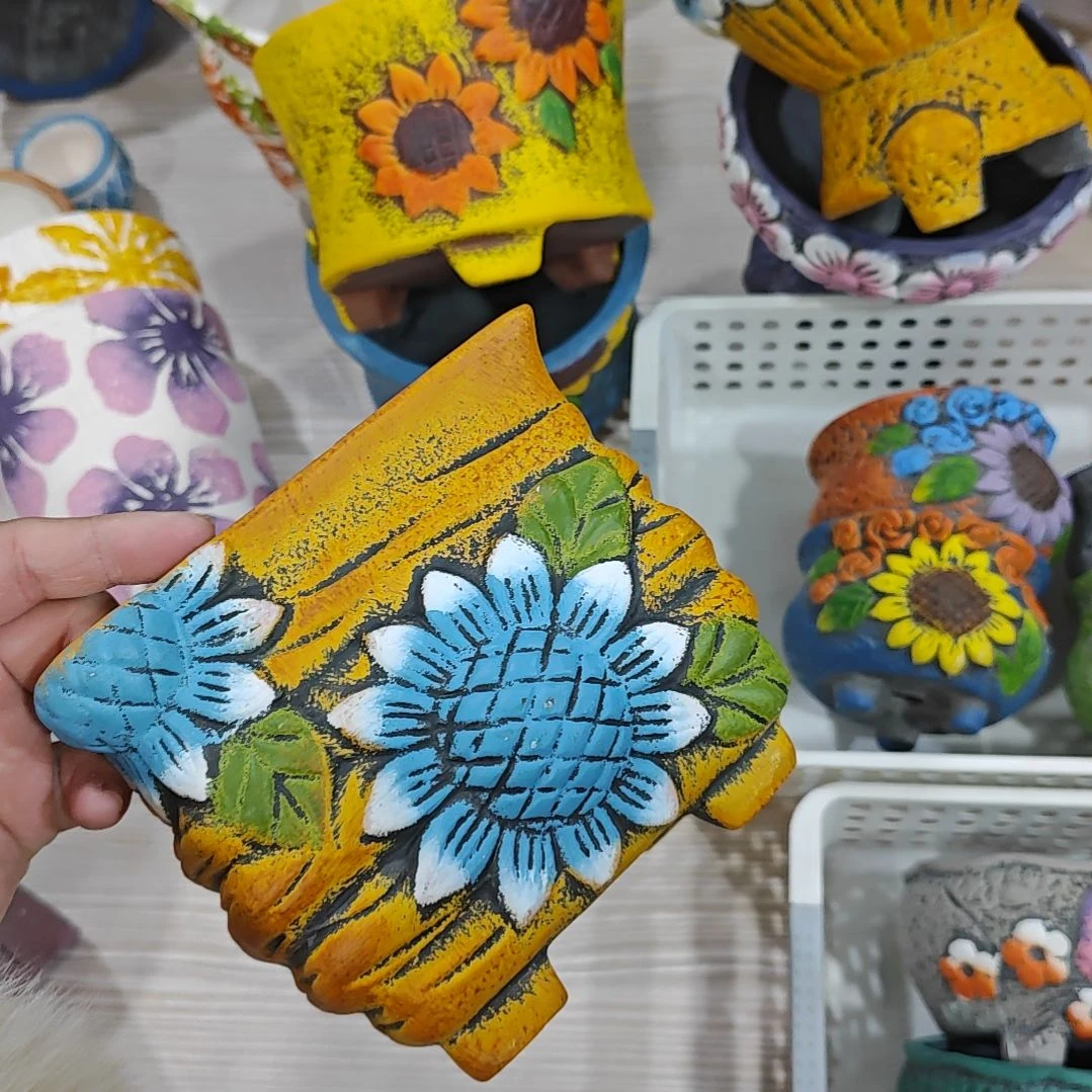 红陶吸水透气的白陶花盆凑满12发货