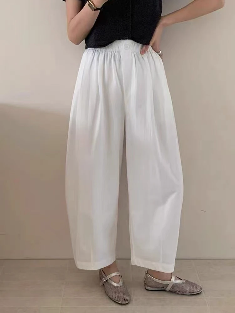 （高品质＋运险险）夏季韩版潮流休闲简约棉质宽松显瘦九分哈伦裤