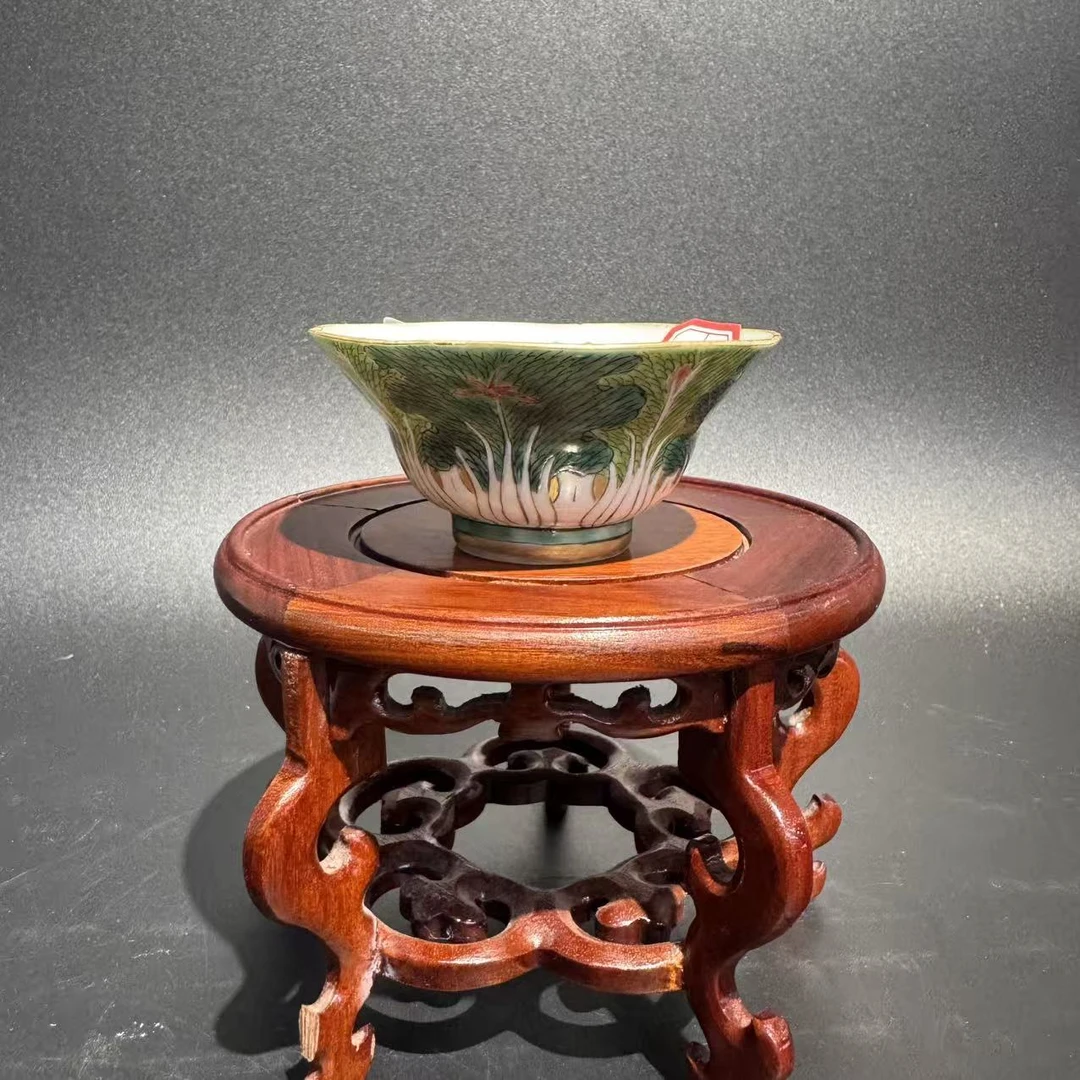 W清 同治粉彩花鸟纹杯（高4.5口径9）A0816041
