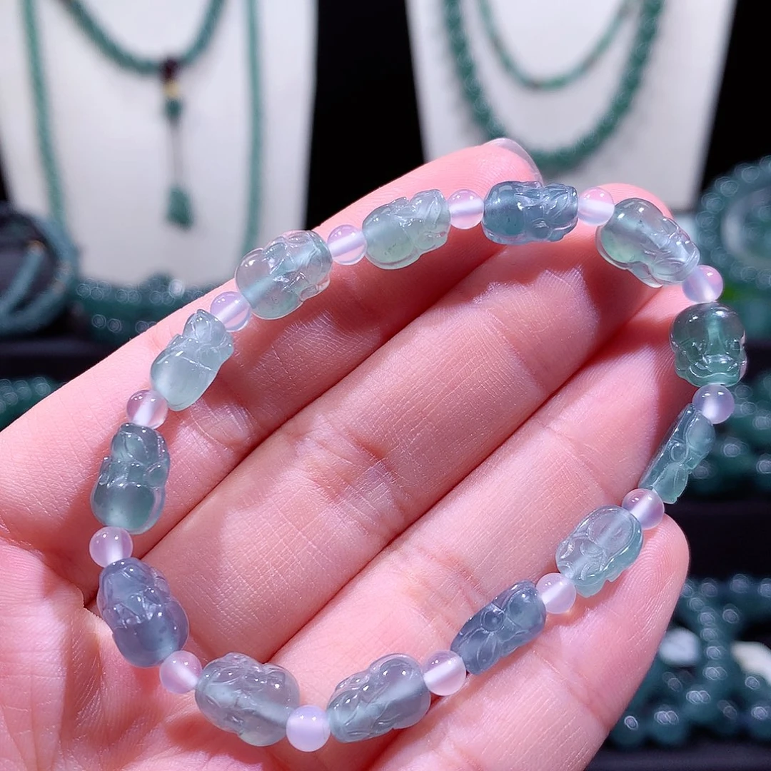 翡翠未镶嵌手链天然a货翡翠手串