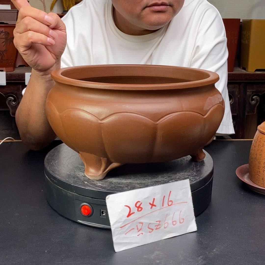 紫砂花盆货号一只SZ666