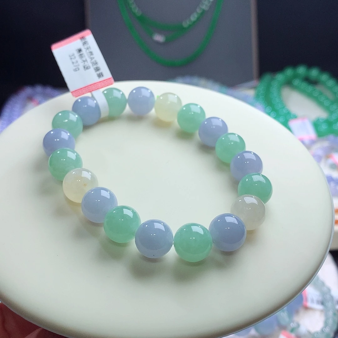 未镶嵌手串翡翠卡10mm