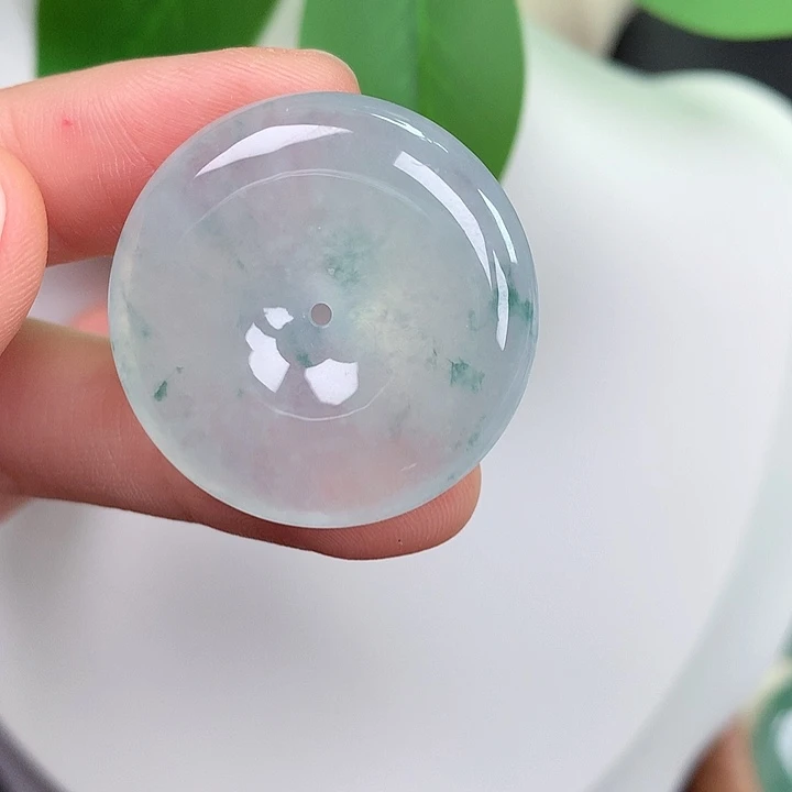 翡翠未镶嵌颈饰平安扣 29.3-6.0mm