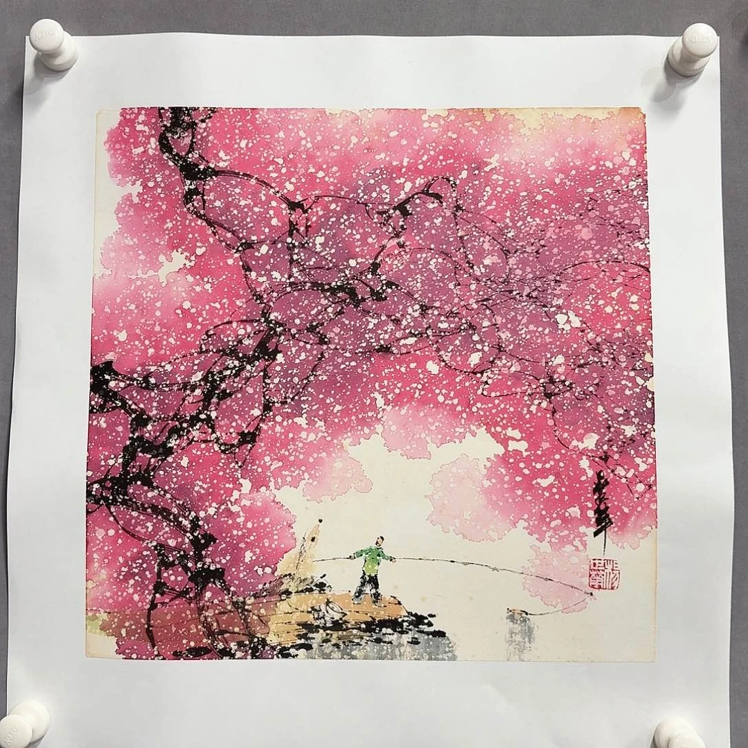 国画亲笔手绘放心去藏