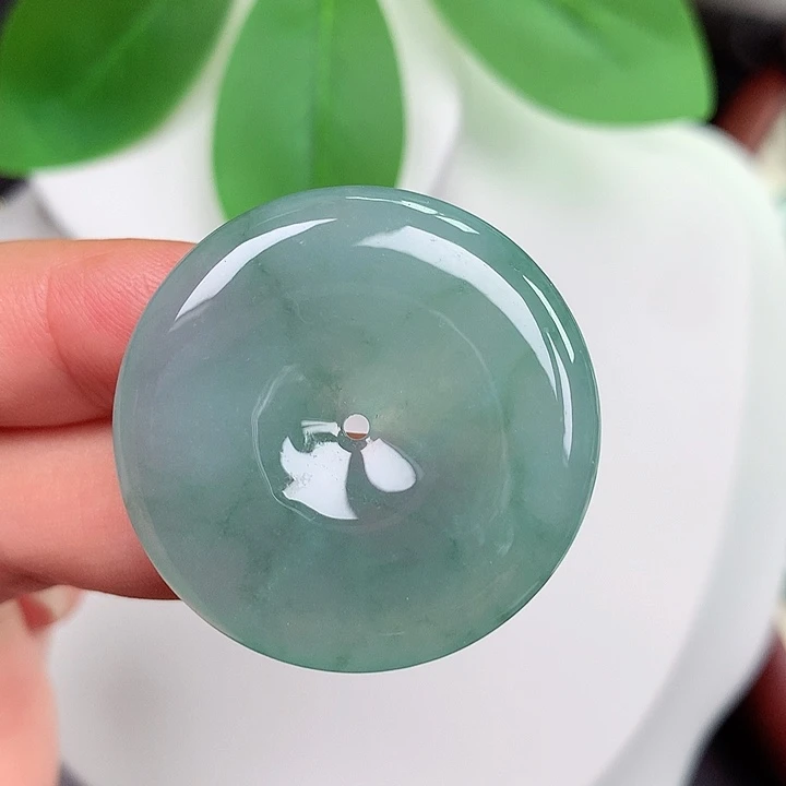 颈饰未镶嵌翡翠平安扣 33.3x5.9mm