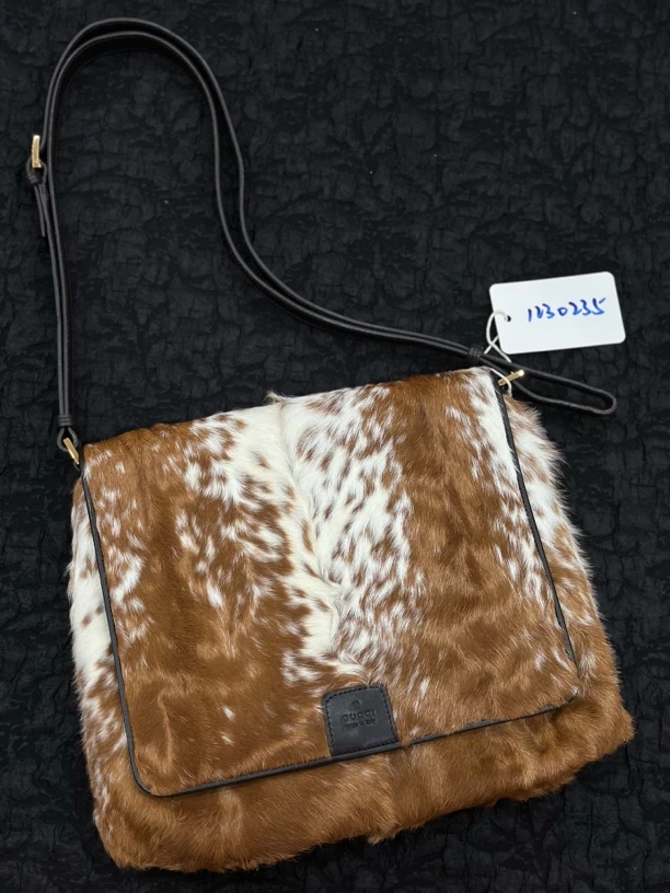 95新 GUCCI/古驰 夏七中古/稀有毛/单肩包1230235