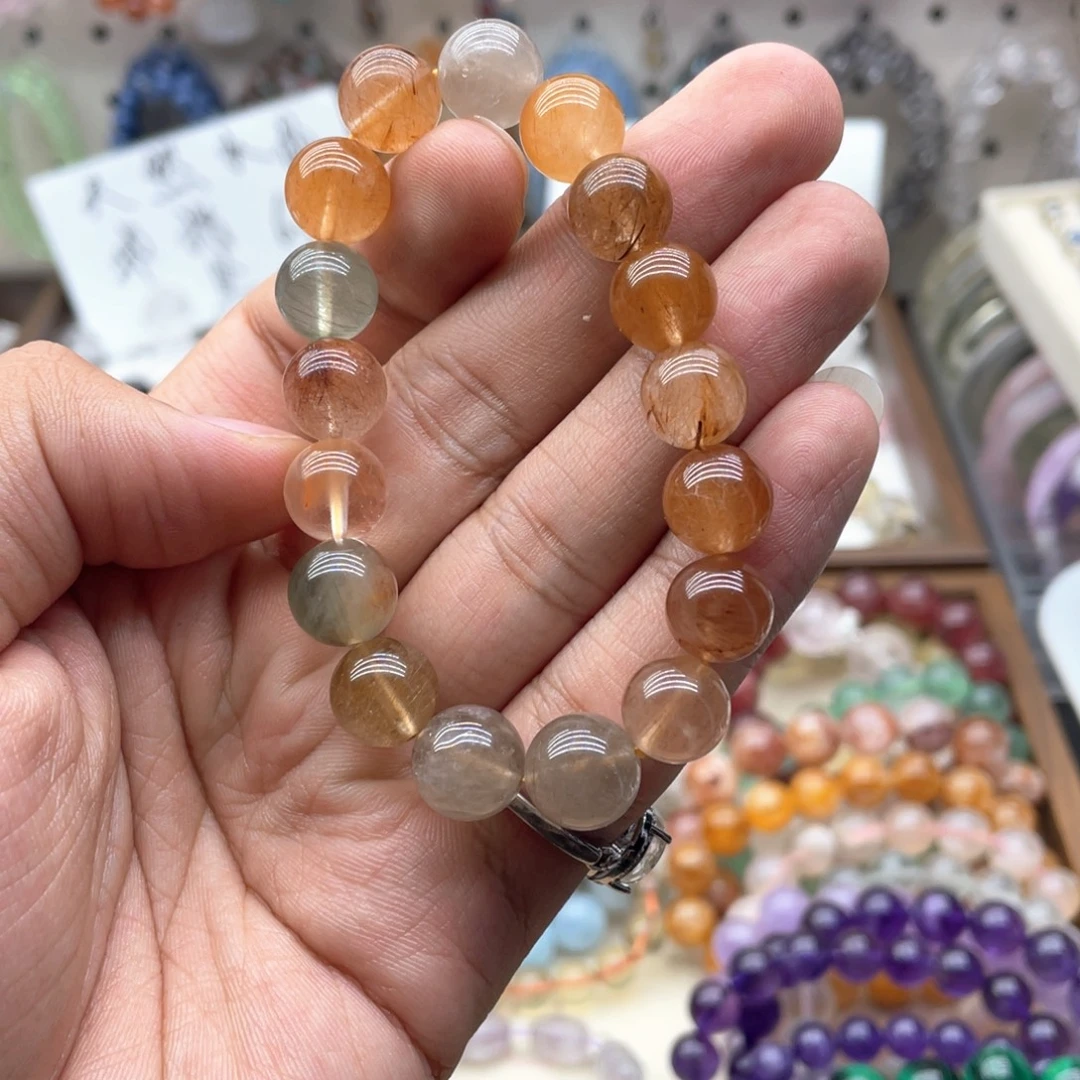 水晶未镶嵌手链11咪彩发晶