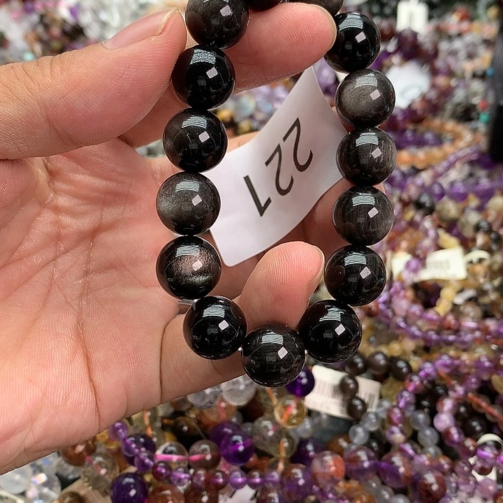 【闪购商品】黑曜岩未镶嵌手链手链