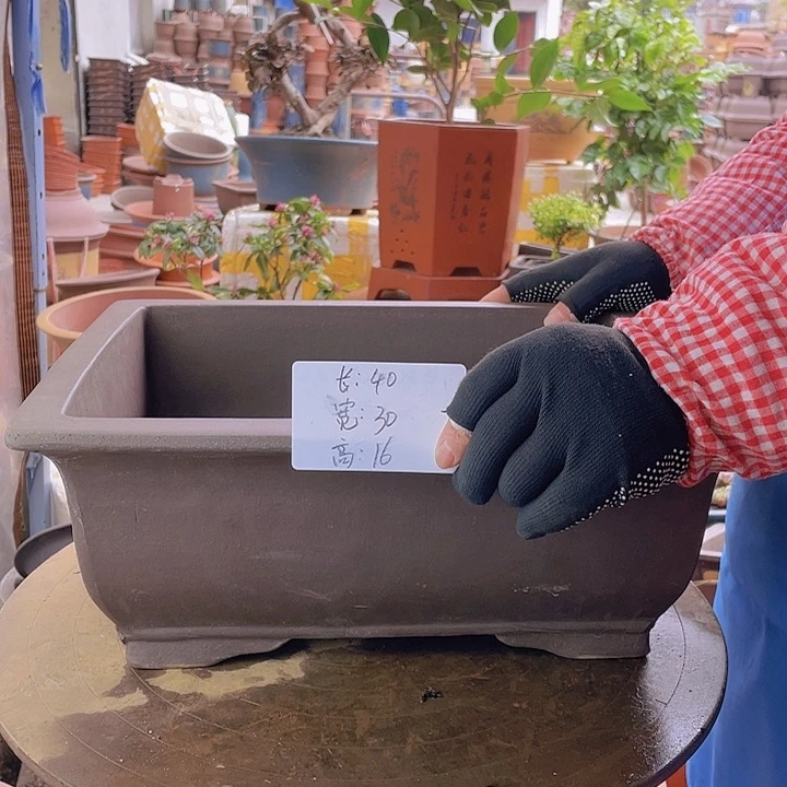 紫砂宜兴紫砂素面马槽40