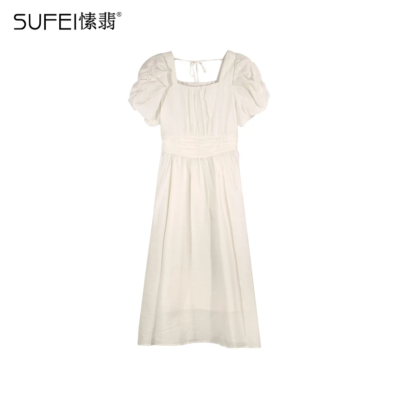 SUFEI/愫翡S42QZ0644A夏季新款净版开领连衣裙 0644