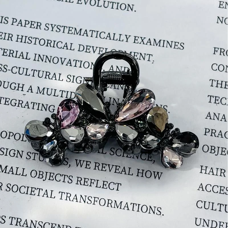 【HP·轻奢】水滴钻蝴蝶小抓夹5CM-1055