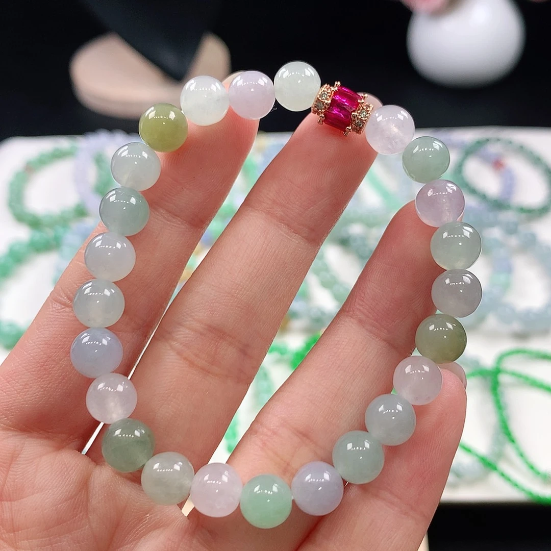 翡翠未镶嵌手链7.3mm