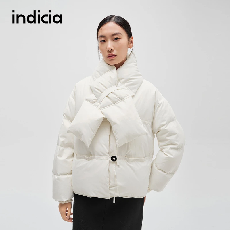 indicia标记商场90%冬季围巾羽绒服新款廓形保暖F2D4YR674C