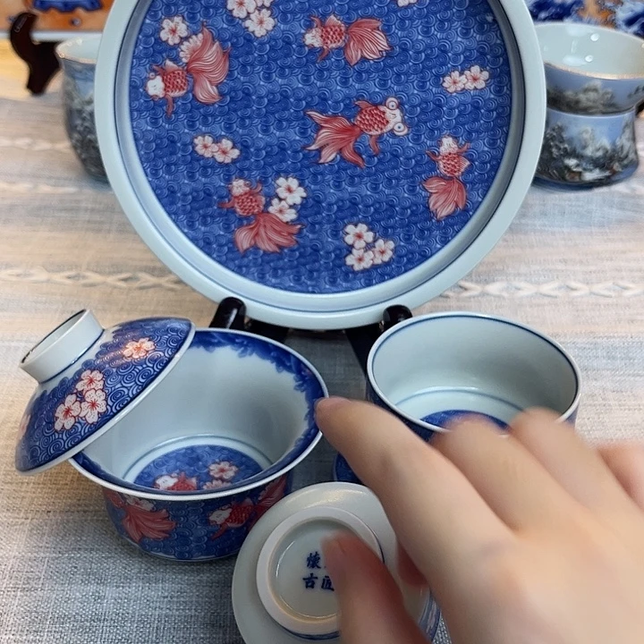 雅***禾景德镇陶瓷高温套组